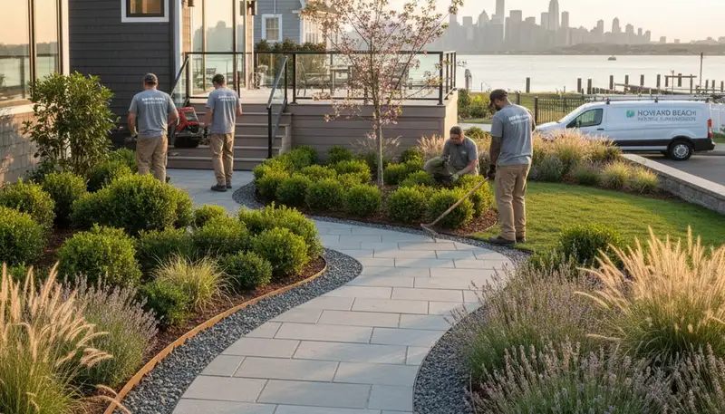 Landscaping team serving Staten Island, NY with professional lawn and garden care