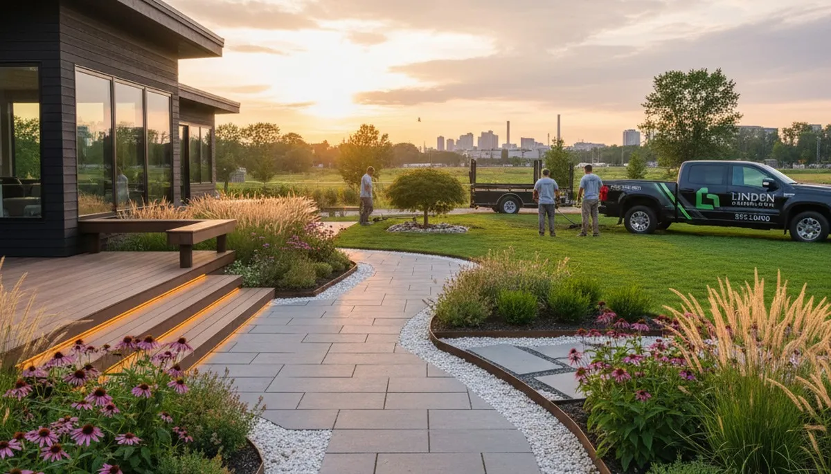Landscaping crew serving Staten Island, NY with professional lawn and garden maintenance services