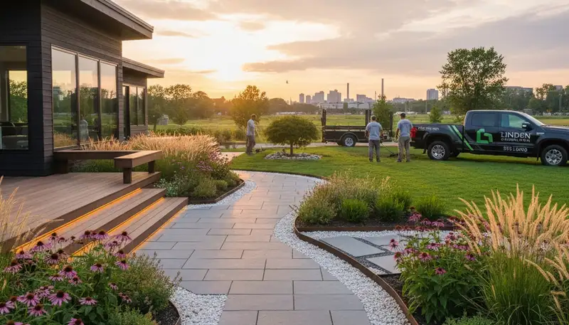 Landscaping crew serving Staten Island, NY with professional lawn and garden maintenance services