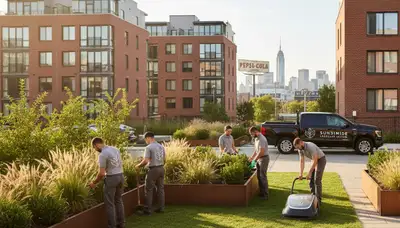 Landscaping team serving Staten Island, NY for lawn care and outdoor property maintenance